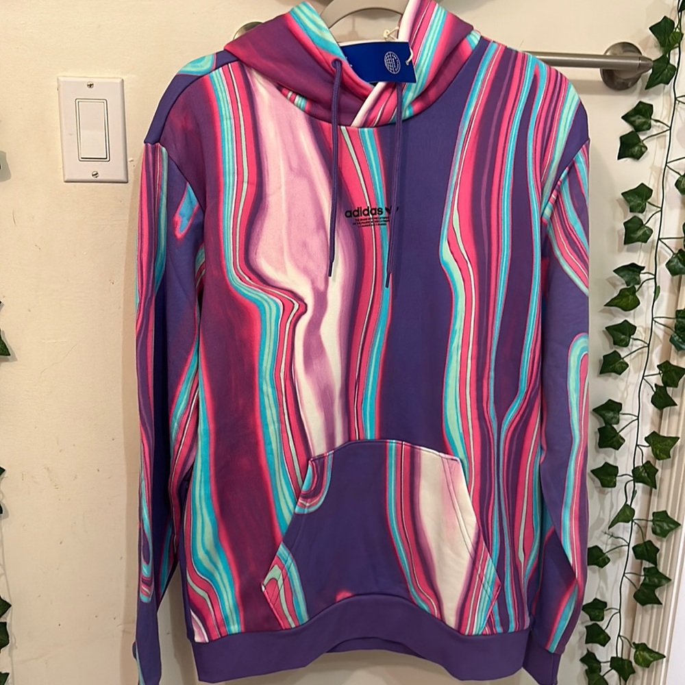 HyperReal Allover Print Hoodie Adidas Medium - Brand New, Never Worn